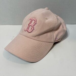 Boston Red Sox ‘47‎ Brand Pink Suede Adjustable Hat